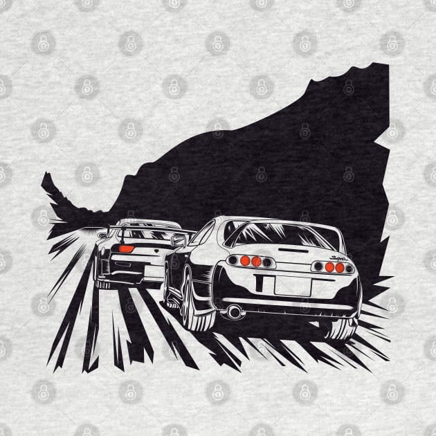 Mazda Rx7 vs Toyota Supra by racingfactory